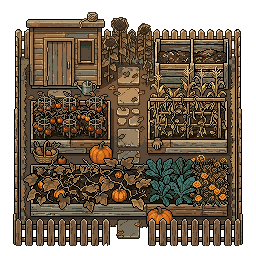 Community garden in fall
